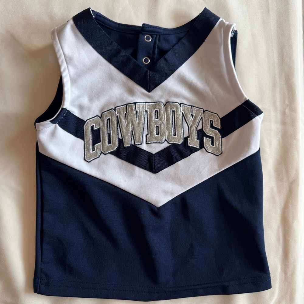 Little Girls Dallas Cowboys Cheerleader Top Halloween‎ Cosplay Cowboy Fan XS 3T
